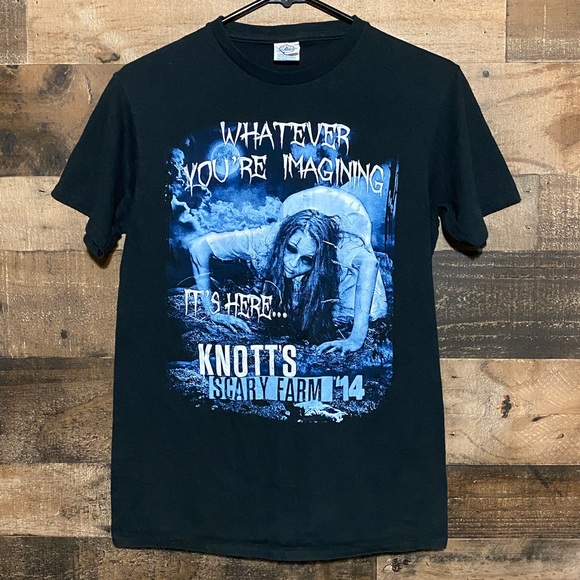 Knotts Scary Farm "Whatever You're Imagining It's Here" 2014 T-Shirt Size Small - Picture 1 of 1